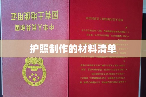 衡水护照制作的材料清单