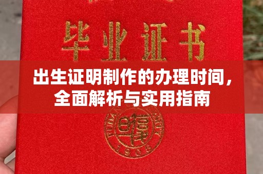 天宁出生证明制作的办理时间，全面解析与实用指南